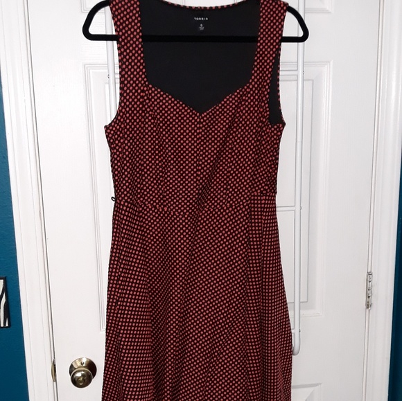 torrid Dresses & Skirts - Hot pink and black polka dot dress